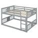 Full Over Full Bunk Bed with Ladder, Gray (Old SKU :LT000207AAE) - DTYStore
