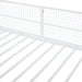 Twin Over Full Metal Bunk Bed with 5-Tier Shelves, White