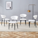 White Minimalist Ergonomic Dining Chair, With A Curved Backrest For Comfortable Design,Unlocking A Comfortable And Minimalist New Sitting Posture. A Pack Of 4.Available In Black And White. - DTYStore
