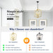4-Light Farmhouse Kitchen Chandeliers, Vintage Cage Light Fixture Adjustable Height Chandeliers for Dining Room Hallway Foyer Entryway(E12 Bulbs Not Included)--GOLD+MATTE BLACK - DTYStore