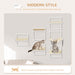 6-pc Modern Cat Wall Shelves for Indoor Cats, Height Adjustable Jumping Platforms & Cat Hammock, Cat Shelves and Perches for Wall-Mounted Cat Tree, Cat Climbing Shelf Set, Cream - DTYStore