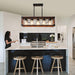 5-Light Retro Farmhouse Chandelier For Kitchen, Living room, Dining room Red and Black(No Bulbs) NEW SKU:W1340P206646 - DTYStore