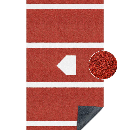 Premium Baseball Batting Mat: 10x3.8 ft Indoor/Outdoor Portable Baseball Softball Hitting Mat, Non-slip Rubber Bottom Batting Cage Mat with Home Plate for Batter, Pitcher and Catcher Training - Image 1