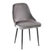 Marcel Contemporary Dining Chair with Black Frame and Silver Velvet Fabric by LumiSource - Set of 2 - DTYStore