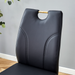 Black PU Dining Chair Set.Uniquely designed black dining chairs. PU material, paired with gold metal chair legs. Suitable for offices, restaurants, kitchens, conference rooms, etc.(Set of 4) - DTYStore