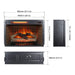 60 Inch Electric Fireplace Entertainment Center With Door Sensor-Dark Rustic Oak - DTYStore