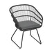TERRY CHAIR,2PCS with 2 Cushions,Gray - DTYStore