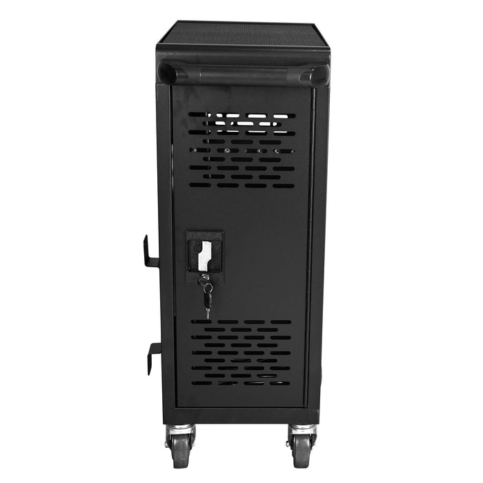 16-Compartment Removable Locking Charging Cabinet for Laptop, Chromebook-Black - DTYStore