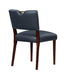 Bryson Midnight Blue Faux Leather Dining Chair - Set of 2 - DTYStore