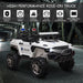 Big Size 53"L 2-Seater 12V Police Car Ride-on Truck with Remote Control and Siren, Battery-Operated Electric Car for Kids with Suspension, MP3 Player, Lights, Music, Horn, White - DTYStore