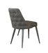 Set of 2 Microfiber Upholstered Dining Chairs, Grey - DTYStore