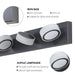 LED Modern Black 6-Light Vanity Lights Fixtures Over Mirror Bath Wall Lighting - DTYStore
