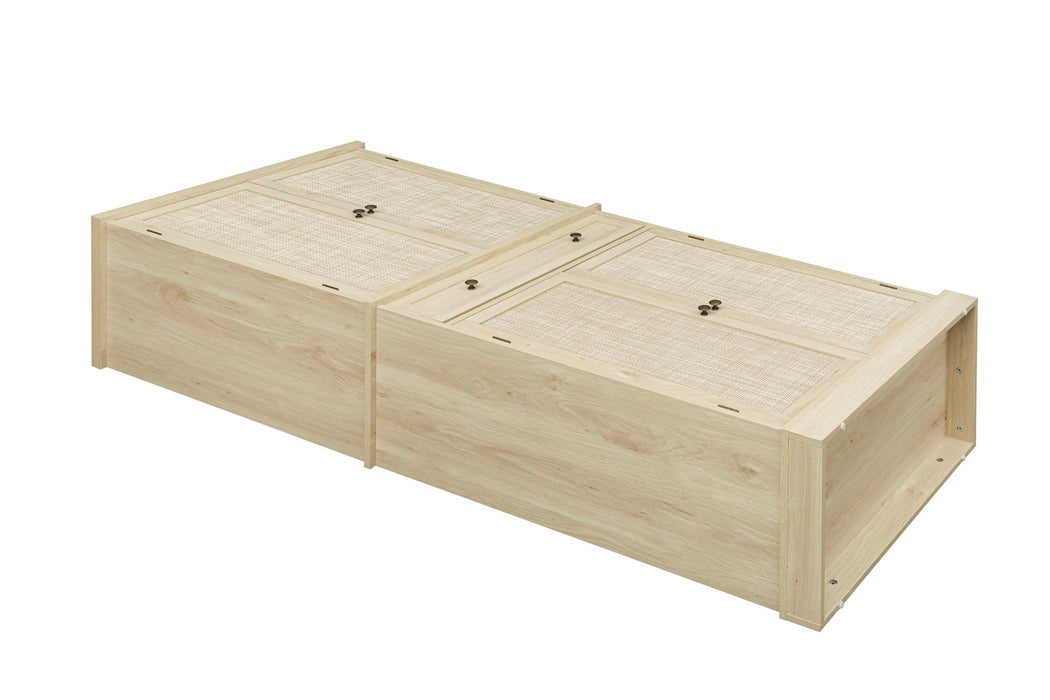 4 Door Cabinet with 1 Drawer, with 4 Adjustable Inner Shelves, Storage Cabinet - DTYStore