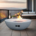 42 Inch Outdoor Concrete Propane gas Fire Pit bowl in Antique white color - DTYStore