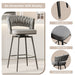 360°Swivel Bar Chairs set of 2, equipped with soft cushioned backrest counter stool, metal leg modern luxury kitchen chair, suitable for family dining, kitchen island - DTYStore