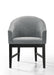 Haven Set of 2 Gray Fabric Barrel Dining Chair with Black Finish Legs - DTYStore