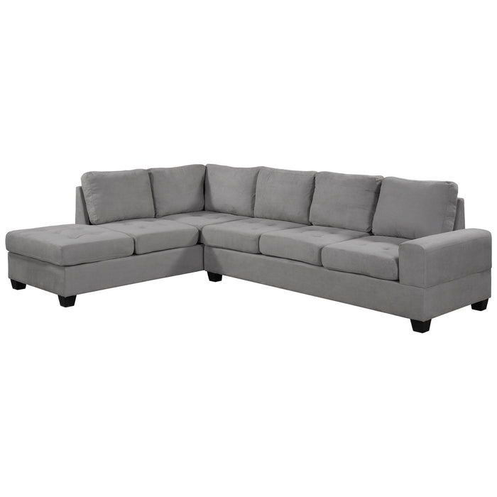 Orisfur. Modern Sectional Sofa with Reversible Chaise, L Shaped Couch Set with Storage Ottoman and Two Cup Holders for Living Room