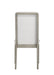 2pc Gray Finish Side Chair White Fabric Upholstered Seat Contemporary Transitional Style Dining Room Wooden Furniture - DTYStore