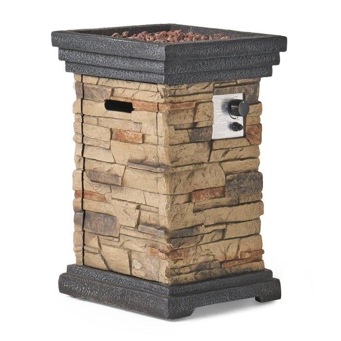 19.50'' STONE MGO FIRE COLUMN - 40 000 BTU - DTYStore