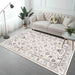 Area Rug 6x9 Vintage Bohemia Non-slip Washable Rug For Living Room Kitchen Bedroom Living Room Flower Design Light Khaki/Beige - DTYStore