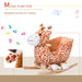 Kids Plush Rocking Horse Giraffe Style Themed Ride-On Chair Toy With Sound Brown - DTYStore