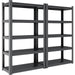 78"H 5 Tier Metal Shelves for Storage Garage Shelving 2000LBS Heavy Duty Storage Shelves Adjustable Garage Shelf Industrial Shelving Unit Storage Utility Rack,47.2"W*18"D*78"H,Black - DTYStore
