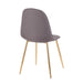 Pebble Contemporary Chair in Gold Steel and Charcoal Fabric by LumiSource - Set of 2 - DTYStore