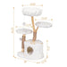 Modern Cat Tree, Natural Branch Cat Tower, Luxury Cat Condo, Indoor Cat Furniture, Kitten Cat Gift, White - DTYStore