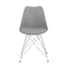 Set of 2 Polypropylene Side Chairs, Grey - DTYStore