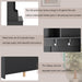 Modern Style Multiple Functions Hallway Coat Rack with Metal Hooks, Entryway Bench 60" Wide Hall Tree with Ample Storage Space and 24 Shoe Cubbies , Black (OLD SKU: WF286983AAB ) - DTYStore