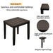 3PC Outdoor Aluminum Patio Furniture Chaise Lounge Set, 2 Chaise & 1 End Table with Modern Tapered Feet,Pneumatic Adjustable Backrest for Effortless Reclining, Wheels, Sunbrella Cushion, Ember Black - DTYStore