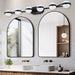 Vanity Lights With 6 LED Bulbs For Bathroom Lighting(Black) - DTYStore