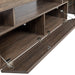 FashionTVstandTVcabinet,EntertainmentCenter,TVstationTV console,media console,with LEDlight belt,light belt remote control,toughenedglassshelf,metal handle,Canbeplaced in the living room,bedroom,brown - DTYStore