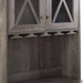 Farmhouse Bar Cabinet for Liquor and Glasses, Dining Room Kitchen Cabinet with Wine Rack, Sideboards Buffets Bar Cabinet L26.89''*W15.87''*H67.3'' Charcoal Grey - DTYStore