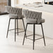 360°Swivel Bar Chairs set of 2, equipped with soft cushioned backrest counter stool, metal leg modern luxury kitchen chair, suitable for family dining, kitchen island - DTYStore