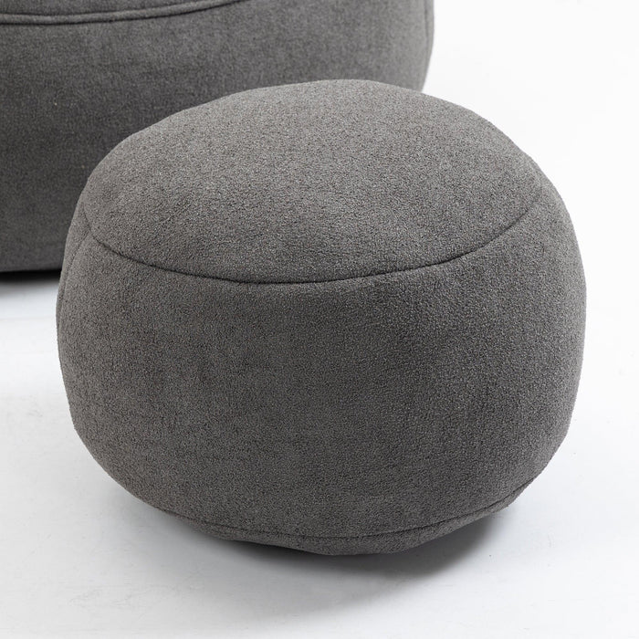 Bedding Bean Bag Sofa Chair High Pressure Foam Bean Bag Chair Adult Material with Padded Foam Padding Compressed Bean Bag With Footrest - DTYStore