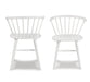 Alwynn Contemporary Wooden Spindle Back Dining Chairs, Windsor Chairs, Set of 2, White - DTYStore