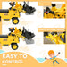 Ride On Excavator with Under Seat Storage, Pull Cart Kids Bulldozer for Boys & Girls, Sit and Scoot Construction Toy with Horn, Front Loader Shovel, for Sand and Snow, Ages 3 Years Old - DTYStore