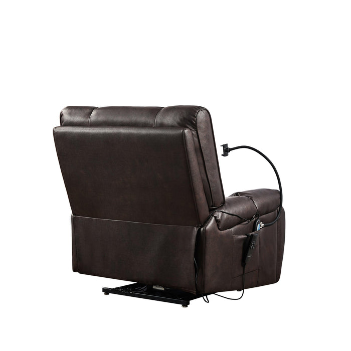 Recliner Chair with Phone Holder,Electric Power Lift Recliner Chair with 2 Motors Massage and Heat for Elderly, 3 Positions, 2 Side Pockets, Cup Holders - DTYStore