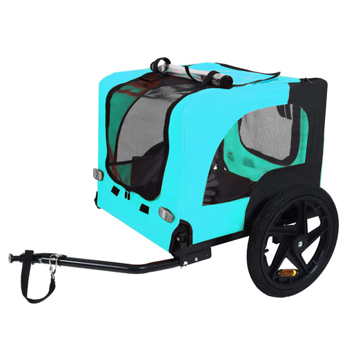 Pet Bike Trailer Dog Cart for Bicycle,Suitable for Small and Medium Pets, Easy Folding Cart Frame, Quick Release Wheel, Non-Slip Floor, Internal Leash - Image 8