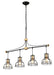 Dining Room Light Fixture/Chandelier Over Table, 40-Inch Hanging for Farmhouse Linear Chandeliers,4-Light Kitchen Island Lighting,Matte Black and Matte Gold Ceiling Chandelier,with Metal lampshade - DTYStore