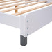 Full Size Wood Platform Bed with House-shaped Headboard (White+Gray) - DTYStore