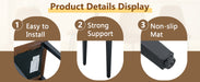 Table and chair set.A 47.3-inch diameter modern spliced color circular dining table - double-layer storage.Paired With 4 brown technology fabric dining chairs, simple and versatile, comfortable. - DTYStore