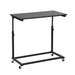 Full size Metal Daybed with Movable Desk, Metal Grid, Shelves and Clothes Hanger, Black - DTYStore