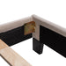 Queen Size Velvet Upholstered Platform Bed, Box Spring Needed - Beige - DTYStore