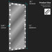 Hollywood LED Full Body Mirror with Lights Extra Large Full Length Vanity Mirror with 3 Color Mode Lights, Vertical Horizontal Hanging Aluminum Framed Mirror, 72 x 36 Inch, Silver - DTYStore