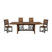 Unique Look Wood Framing Side Chairs 2pc Set Rustic Brown and Gunmetal Finish Industrial Design Casual Dining Furniture - DTYStore