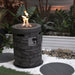 32000 BTU, CSA Certification Diameter 20 Inch Round Outdoor Gas Fire Pit,Contain 2.5kg Lava Stone And Rainproof Cover,Magnesium Oxide Cultured Stone Surface Finished,, More Suitable for Outdoor Garden - DTYStore