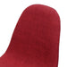 Mid-Century Dining Chair Fabric Upholstered Chair with Light Walnut Finished Metal Legs (Set of 2), Red - DTYStore