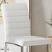 Set of 4 dining chairs, white dining chair set, PU material high backrest seats and sturdy leg chairs, suitable for restaurants, kitchens, living rooms - DTYStore
